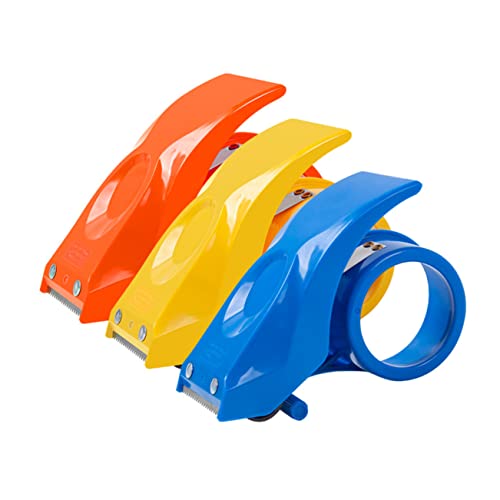 Angoily 3 Stück Klebeband Abroller Set Teiliges Set für Verpackungen und Versand Transparente Klebeband Cutter für Dicke Bänder Leicht und Handlich für Müheloses Arbeiten von Angoily
