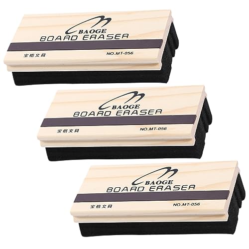 Angoily 3 Stück Kreidetafel-Radiergummi für Magnetischer Whiteboard -Radiergummi Planke whiteboard cleaner whiteboardreiniger trocken abwischbare Radiergummis für Holz von Angoily