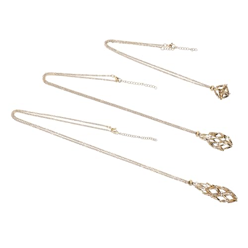 Angoily 3 Stück Kristallkäfig Anhänger Verformungsbeständiger DIY Edelstein Halter Leerer Schmuck Cage Kettenanhänger für Kreative Halsketten Damen und Herren Angoily 3 Stück Kristallkäfig Anhänger Verformungsbeständiger DIY Edelstein Halter Leerer Schmuck Cage Kettenanhänger für Kreative Halsketten Damen und Herren von Angoily
