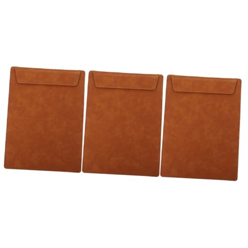 Angoily 3 Stück Leder Schreibunterlage Klemmbrett Vielseitiges Clipboard mit Dokumentenhalter für Büro Konferenz und Restaurant Robustes Tragbares Büro Organizer aus Leder Braun Angoily 3 Stück Leder Schreibunterlage Klemmbrett Vielseitiges Clipboard mit Dokumentenhalter für Büro Konferenz und Restaurant Robustes Tragbares Büro Organizer aus Leder Braun von Angoily