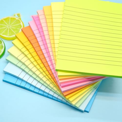 Angoily 3 Stück Memo Pad Leuchtenden Farben Rot Gelb Effizientes Notizbuch für Schule Büro und Zuhause für To Do Listen und Erinnerungen von Angoily