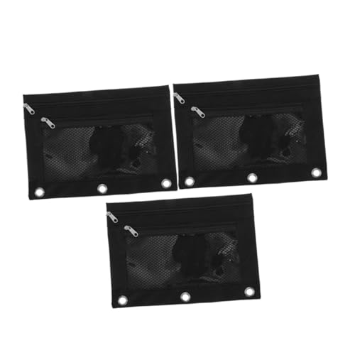 Angoily 3 Stück Ordnertasche coupon schenken the present edith eger invoice mappen Bleistiftbeutel Federmäppchen für 3 Ringordner Blinder-Geldbeutel Aktentasche Oxford-Stoff Black von Angoily
