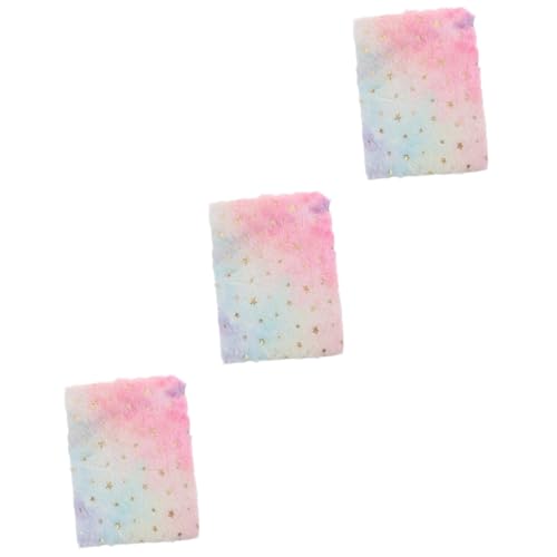 Angoily 3 Stück Plüsch Notizbuch Cartoon Notepad mit Sternenmuster Kleines Leichtes Tagebuch für Notizen und Planer Weiches Flauschiges Design Tragbares Tagebuch für Schule Büro und Alltag Angoily 3 Stück Plüsch Notizbuch Cartoon Notepad mit Sternenmuster Kleines Leichtes Tagebuch für Notizen und Planer Weiches Flauschiges Design Tragbares Tagebuch für Schule Büro und Alltag von Angoily