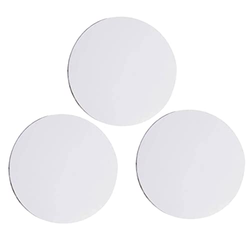 Angoily 3 Stück Runde Kunstleinwand Baumwolle Blanko Malfläche für Ölfarben Acrylfarben und Diy Projekte für Künstler und Bastelarbeiten von Angoily