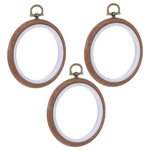 Angoily 3 Stück Runde Stickkreise für Kreuzstich und Diy Projekte Stabiler Stickring für Reibungsloses Handarbeiten und Kreative Bastelideen von Angoily