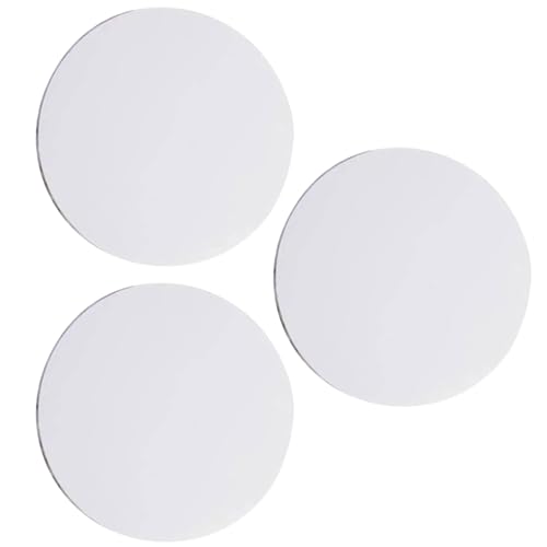 Angoily 3 Stück Runde für Diy Malerei Baumwoll Canvas für Öl und Acrylfarben für Künstler und Bastelprojekte Einfach zu Handhaben von Angoily