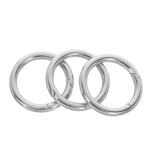 Angoily 3 Stück Rundringe aus Edelstahl Offene Schlüsselanhänger-ringe mit Federverschluss Stabile Taschenverschlüsse für DIY Schmuckherstellung und Handtaschen Verbinder Angoily 3 Stück Rundringe aus Edelstahl Offene Schlüsselanhänger-ringe mit Federverschluss Stabile Taschenverschlüsse für DIY Schmuckherstellung und Handtaschen Verbinder von Angoily