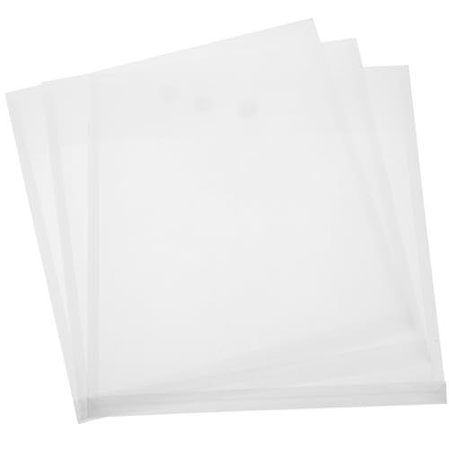 Angoily 3 Stück Scrapbook Papier Aufbewahrungstasche Durchsichtige Dokumentenmappe Plastikumschläge Ordner Ablageumschläge Kunststoff Erweiterbare Plastikumschläge Mit von Angoily