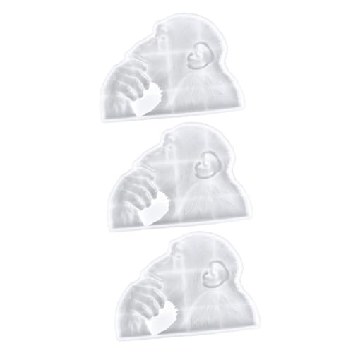 Angoily 3 Stück Silikonform Gorilla Gießform für Diy Projekte Flexible und Langlebige Silikonmuster für Bastelarbeiten für Harz Dekorationen und Einzigartige von Angoily