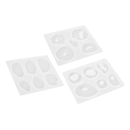 Angoily 3 Stück Silikonformen für DIY Schmuckherstellung Unregelmäßige Anhänger Gießformen Flexible Epoxidharz Formen für Handgefertigte Halsketten und Anhänger Einfach zu Reinigen und Angoily 3 Stück Silikonformen für DIY Schmuckherstellung Unregelmäßige Anhänger Gießformen Flexible Epoxidharz Formen für Handgefertigte Halsketten und Anhänger Einfach zu Reinigen und von Angoily