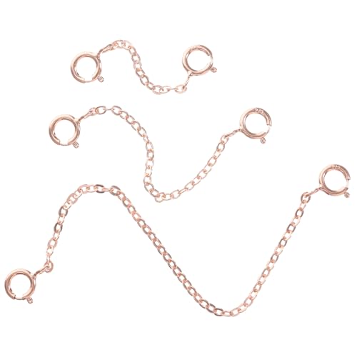 Angoily 3 Stück Sterling Silber Armband Verlängerungsketten Roségold DIY Schmuck Erweiterungskette Strapazierfähig Einfach Anzubringen für Halsketten Armbänder Angoily 3 Stück Sterling Silber Armband Verlängerungsketten Roségold DIY Schmuck Erweiterungskette Strapazierfähig Einfach Anzubringen für Halsketten Armbänder von Angoily