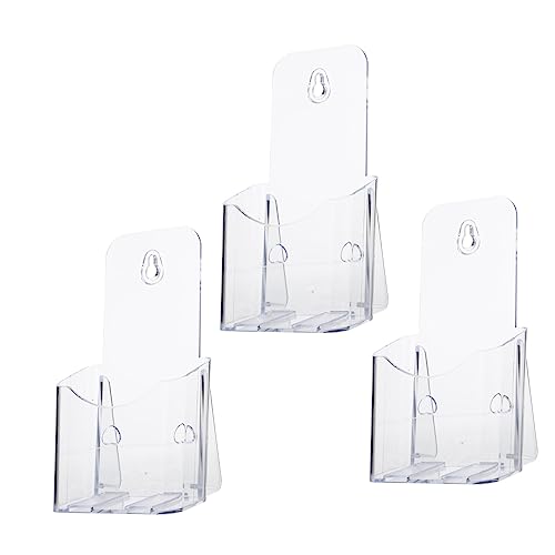 Angoily 3 Stück Teiliges Acryl Prospektständer Stabiler Aufsteller für Broschüren Flyer und Literatur für Büro Schule und Hotel Transparentes Design zur Platzsparenden Präsentation Angoily 3 Stück Teiliges Acryl Prospektständer Stabiler Aufsteller für Broschüren Flyer und Literatur für Büro Schule und Hotel Transparentes Design zur Platzsparenden Präsentation von Angoily
