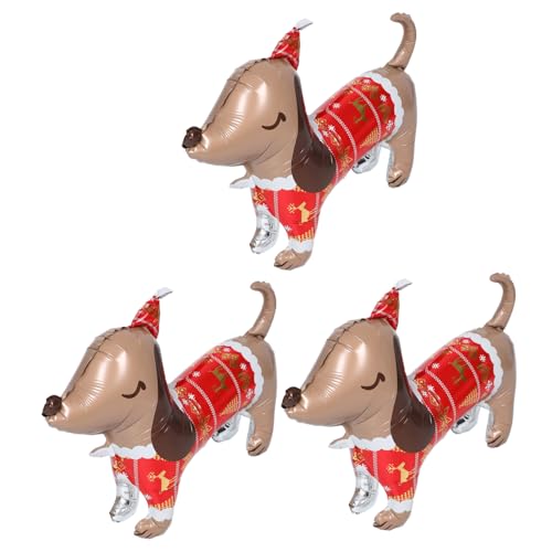 Angoily 3 Stück Teiliges Cartoon Hund Luftballons aus Aluminiumfolie Niedliche Hunde-motivballons Langlebige Wiederverschließbare Folienballons für Haustier-partydekoration und von Angoily