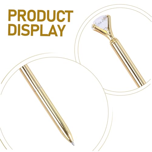 Angoily 3 Stück Teiliges Goldfarbener Kugelschreiber mit Großem Diamant Metallischer Langlebiger Kugelschreiber Spitze Glatt Schreibend für Büro Schule und Studium Angoily 3 Stück Teiliges Goldfarbener Kugelschreiber mit Großem Diamant Metallischer Langlebiger Kugelschreiber Spitze Glatt Schreibend für Büro Schule und Studium von Angoily