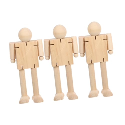 Angoily 3 Stück Teiliges Große Bewegliche Zeichenpuppe aus Massivem Holz für DIY Kunstprojekte Gelenkfigur für Malen Basteln und Künstlerisches Zeichnen Angoily 3 Stück Teiliges Große Bewegliche Zeichenpuppe aus Massivem Holz für DIY Kunstprojekte Gelenkfigur für Malen Basteln und Künstlerisches Zeichnen von Angoily