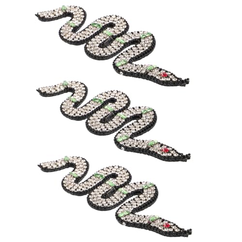 Angoily 3 Stück Teiliges Handgefertigte Perlenbestickte Schlangen-patches Langlebig Genähte Applikationen für Kleidung Taschen Schuhe Hüte zur Individuellen Modeveredelung und Diy-zubehör Angoily 3 Stück Teiliges Handgefertigte Perlenbestickte Schlangen-patches Langlebig Genähte Applikationen für Kleidung Taschen Schuhe Hüte zur Individuellen Modeveredelung und Diy-zubehör von Angoily