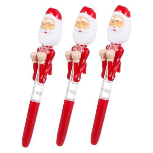 Angoily 3 Stück Teiliges LED Weihnachtsboxstift Leuchtendem Weihnachtsmann Lustiger Punching-kugelschreiber für Geschenk und Goodie Bag Füller für Weihnachtsstrümpfe Angoily 3 Stück Teiliges LED Weihnachtsboxstift Leuchtendem Weihnachtsmann Lustiger Punching-kugelschreiber für Geschenk und Goodie Bag Füller für Weihnachtsstrümpfe von Angoily