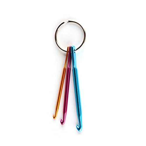 Angoily 3 Stück Teiliges Mini Häkelnadel Set Aluminium mit Schlüsselanhänger Leicht Tragbar Robust für Handwerk und Reisen Angoily 3 Stück Teiliges Mini Häkelnadel Set Aluminium mit Schlüsselanhänger Leicht Tragbar Robust für Handwerk und Reisen von Angoily