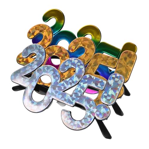 Angoily 3 Stück Teiliges Neujahrsbrillen Lustige Augenaccessoires für Silvesterpartys Stylische Dekoration Praktische Fotorequisiten Bunten Farben Angoily 3 Stück Teiliges Neujahrsbrillen Lustige Augenaccessoires für Silvesterpartys Stylische Dekoration Praktische Fotorequisiten Bunten Farben von Angoily