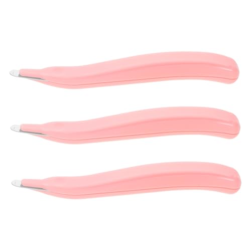 Angoily 3 Stück Teiliges Professioneller Heftklammerentferner Metallisch Robust Schlankes Tragbares Nagelziehwerkzeug Stiftform für Schule Büro Zuhause Rosa von Angoily