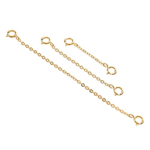 Angoily 3 Stück Teiliges Silbern Verlängerungskette für Armbänder und Anpassbare Kettenverlängerung mit Karabiner Verschluss für DIY Schmuckgestaltung Angoily 3 Stück Teiliges Silbern Verlängerungskette für Armbänder und Anpassbare Kettenverlängerung mit Karabiner Verschluss für DIY Schmuckgestaltung von Angoily