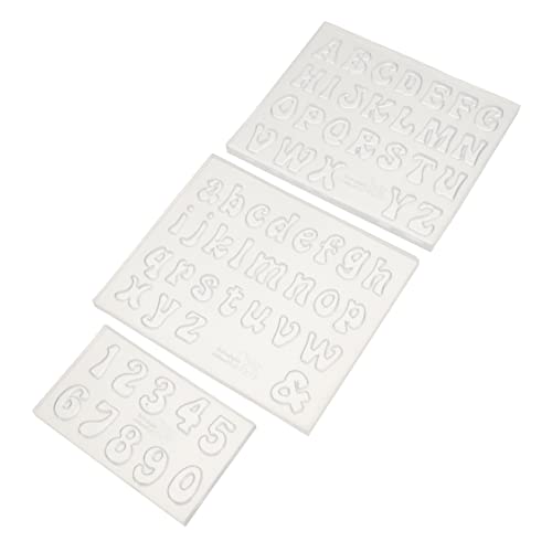Angoily 3 Stück Teiliges Silikon DIY Mold für Epoxidharz Buchstaben und Zahlen Formen für Kreative Heimdekoration und Schmuckherstellung von Angoily