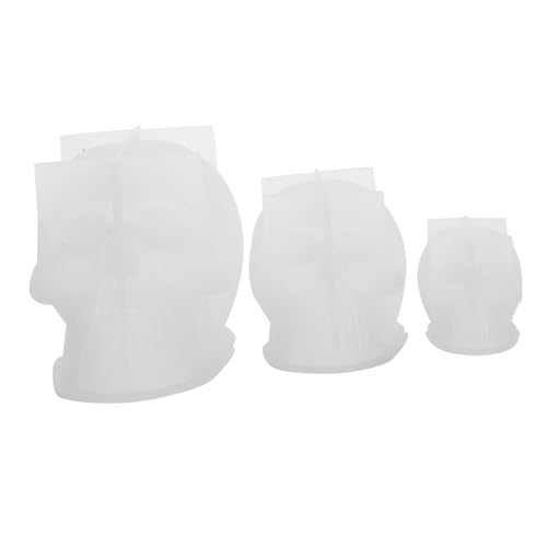 Angoily 3 Stück Teiliges Silikon Schädelformen Flexible Gießform für Halloween-kerzen Seife Wachs Epoxidharz und Langlebig Vielseitig für DIY Deko und Partybedarf Angoily 3 Stück Teiliges Silikon Schädelformen Flexible Gießform für Halloween-kerzen Seife Wachs Epoxidharz und Langlebig Vielseitig für DIY Deko und Partybedarf von Angoily
