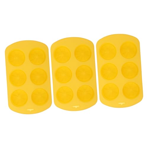 Angoily 3 Stück Teiliges Silikon Zitronenformset für DIY Kerzen und Seifen Flexible Gießform für Aromatherapie für Kreative Handarbeiten Leicht und Praktisch von Angoily