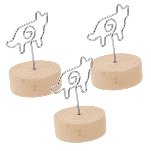Angoily 3 Stück Tiere Notizhalter Fotoclips Tischkartenhalter für Hochzeit Tisch Nummer Halter Memo Ständer Stabil Handlich Leicht für Karten von Angoily