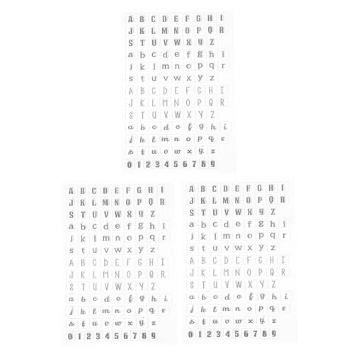 Angoily 3 Stück Transparente Silikonstempel Set Teilig Zahlen und Buchstaben DIY Stempel für Scrapbooking Fotoalben Kartenherstellung Vielseitig Einsetzbar Einfache Anwendung von Angoily