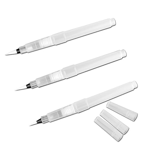 Angoily 3 Stück Wasserspritzstift Stift bürsten nachfüllbarer Marker Füller für Aquarell nachfüllbarer aquarellstift Tintenstift Weiß Angoily 3 Stück Wasserspritzstift Stift bürsten nachfüllbarer Marker Füller für Aquarell nachfüllbarer aquarellstift Tintenstift Weiß von Angoily