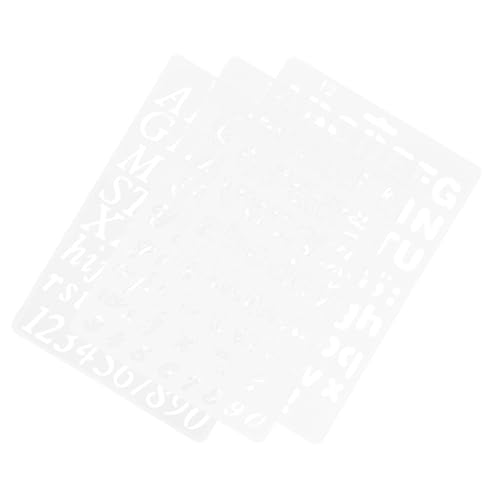 Angoily 3 Stück Zeichnungsvorlage Lineal Malvorlagen große Schablonen Malschablonen Alphabet Wiederverwendbare Schablonen zum Malen Multifunktions-Buchstabenschablonen das Haustier Schwarz Angoily 3 Stück Zeichnungsvorlage Lineal Malvorlagen große Schablonen Malschablonen Alphabet Wiederverwendbare Schablonen zum Malen Multifunktions-Buchstabenschablonen das Haustier Schwarz von Angoily