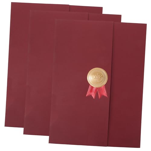Angoily 3 Stück Zertifikatshülle Urkundenhüllen Zertifikate Hochzeit Zertifikat-Umschlaghalter ordner dokumentenmappe sichtmappen briefumschläge Urkundenumschlag Inhaber des Papierpreises von Angoily
