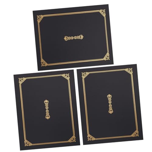 Angoily 3 Stück Zertifikatshülle dokumentenmappe aktenmappe aktenordner Urkundencover dekorativer Urkundenumschlag Diplom Ordner Papierzertifikatsinhaber zertifikat papier ordner Black Angoily 3 Stück Zertifikatshülle dokumentenmappe aktenmappe aktenordner Urkundencover dekorativer Urkundenumschlag Diplom Ordner Papierzertifikatsinhaber zertifikat papier ordner Black von Angoily