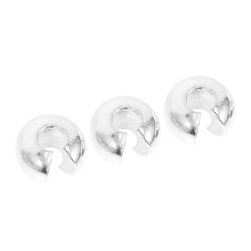 Angoily 3 Stücke DIY Crimp Beads Professionelle Quetschperlen für Armbänder und Schmuckherstellung Platin Elektroplattierung für Schmuckprojekte von Angoily