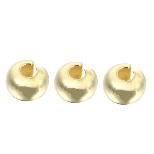 Angoily 3 Stücke Teiliges Goldbeschichtete Crimpperlen für Schmuckherstellung DIY Armbänder Perlen zum Auffädeln Schmuckzubehör für Bastelprojekte Angoily 3 Stücke Teiliges Goldbeschichtete Crimpperlen für Schmuckherstellung DIY Armbänder Perlen zum Auffädeln Schmuckzubehör für Bastelprojekte von Angoily