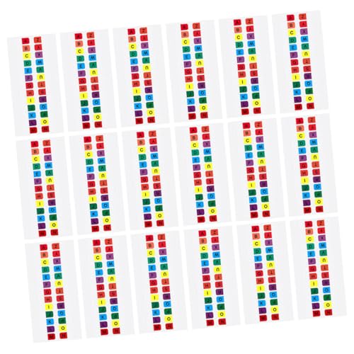 Angoily 30 Blatt Selbstklebende Farbige Seitenmarker Alphabet Registerkarten Haftende Index Tabs für Notizbücher Datei und Lernordner Vielseitige Buchstabenaufkleber für Klassifizierung von Angoily