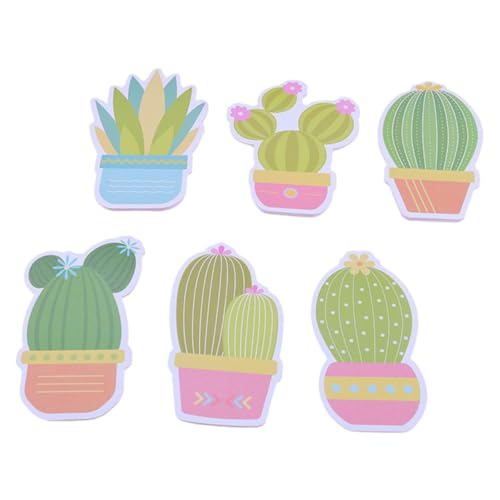 Angoily 30 Blatt Teiliges Mini Sticky Memo Pads Kaktusform Notizblock Aufkleber Schulhefte Bürobedarf Lustige Haftnotizen für Schule Büro Klassenzimmer Dekoration und Praktische Nutzung von Angoily