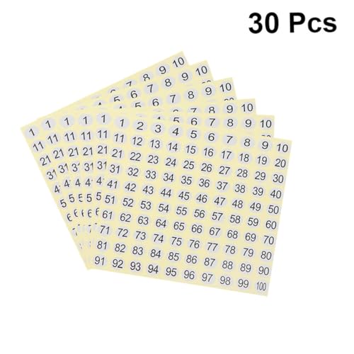 Angoily 30 Blatt Zahlenaufkleber Selbstklebend Dekorativ für Mathe Lernmaterialien und Bastelbedarf Einfache Anwendung ohne Kleber für Unterricht Angoily 30 Blatt Zahlenaufkleber Selbstklebend Dekorativ für Mathe Lernmaterialien und Bastelbedarf Einfache Anwendung ohne Kleber für Unterricht von Angoily