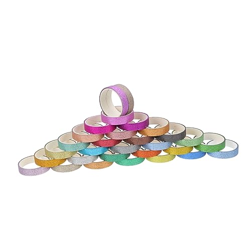 Angoily 30 Rollen Glitzer und Washi-Tape klebrig dekorativ funkelnd Gold glitzerndes Klebeband scrapbooking zubehör the washi tape Milchband Klebeband für die Tagebuchdekoration Papier Angoily 30 Rollen Glitzer und Washi-Tape klebrig dekorativ funkelnd Gold glitzerndes Klebeband scrapbooking zubehör the washi tape Milchband Klebeband für die Tagebuchdekoration Papier von Angoily