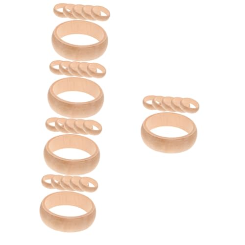 Angoily 30 Stck. Holzarmbänder zum Basteln Naturbelassene DIY Holzringe für Schmuckherstellung Handgefertigt Angenehm zu Tragen für Bemalung und Kreative Armbänder Angoily 30 Stck. Holzarmbänder zum Basteln Naturbelassene DIY Holzringe für Schmuckherstellung Handgefertigt Angenehm zu Tragen für Bemalung und Kreative Armbänder von Angoily