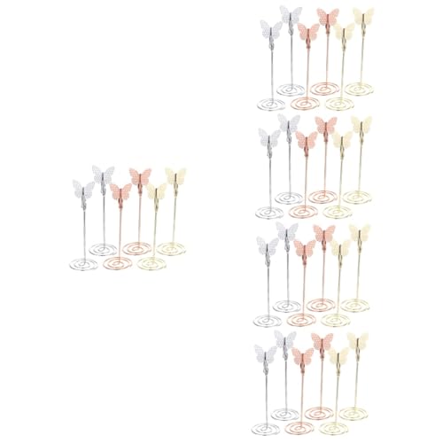 Angoily 30 Stck. Teiliges Tischkartenhalter aus Draht Elegante Foto und Memo Ständer für Hochzeiten Feiern und Dekoration Gold Roségold von Angoily