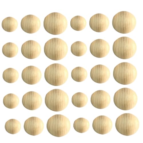 Angoily 30 Stk. Halbe Holzperlen Unlackierte Halbperlen aus Naturholz Mini Halbkugeln für DIY Basteln Schmuckherstellung Bemalen Schnitzen Kinderhandwerk und Dekoration Angoily 30 Stk. Halbe Holzperlen Unlackierte Halbperlen aus Naturholz Mini Halbkugeln für DIY Basteln Schmuckherstellung Bemalen Schnitzen Kinderhandwerk und Dekoration von Angoily