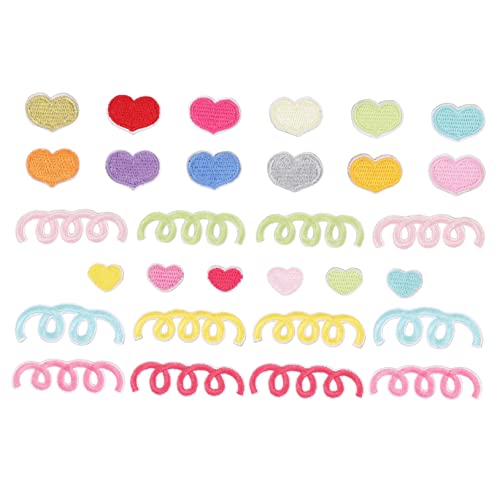 Angoily 30 Stück Aufkleber für Kleidung Buchstabenaufnäher für Kleidung groß Aufnäher nähen Flicken nähen fashing costume embroidery Kleiderflicken Stoffzubehör Polyester Colorful von Angoily