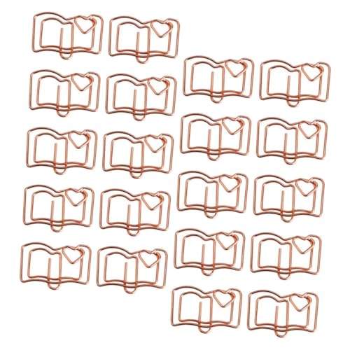 Angoily 30 Stück Buchnotenordner Büroklammern bunt goldene Büroklammern Dokumentclips Heimbüro farbig büromaterial Papierklammer Datei-Clip dekorative Banknotenklemme Rostfreier Stahl von Angoily