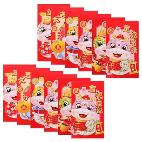 Angoily 30 Stück Chinesische Neujahrsrote Umschläge mit Cartoon Schlange Traditionelle Geldumschläge für Neujahrsfeiern Hochzeiten von Angoily