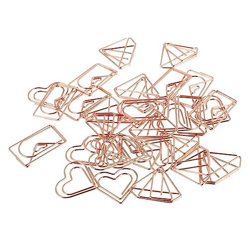 Angoily 30 Stück Dekorative Büroklammern und Umschlag Form Metall Papierclips für Dokumente Lesezeichen und Stilvolle Aufbewahrung für Büro und Schule von Angoily