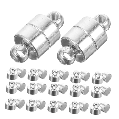 Angoily 30 Stück Kupfer Magnetverschlüsse für Schmuck Sichere Langlebige Verschlüsse in Silber Magnetische Ketten Armbandverbinder für DIY Schmuckherstellung Angoily 30 Stück Kupfer Magnetverschlüsse für Schmuck Sichere Langlebige Verschlüsse in Silber Magnetische Ketten Armbandverbinder für DIY Schmuckherstellung von Angoily