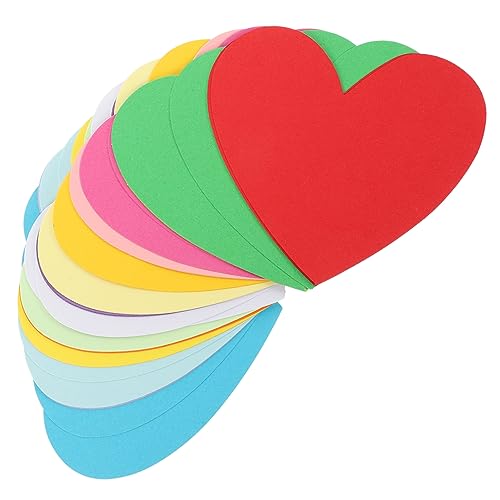 Angoily 30 Stück Liebespapier geschnitten Herzausschnitte Kindergarten Zurück zum Schuldekor Herzen Schläge scrapbook scheckheft Papierausschnitt Wandkunst Herz-Modellierpapierausschnitte von Angoily