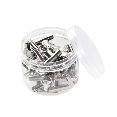 Angoily 30 Stück Metall Binder Clips mit Rundkopf Starke Haltekraft Vielseitige Büroklammern für Bürobedarf und Tägliche Verwendung Silberfarbene Papierklemmen aus Hochwertigem Stahl Angoily 30 Stück Metall Binder Clips mit Rundkopf Starke Haltekraft Vielseitige Büroklammern für Bürobedarf und Tägliche Verwendung Silberfarbene Papierklemmen aus Hochwertigem Stahl von Angoily